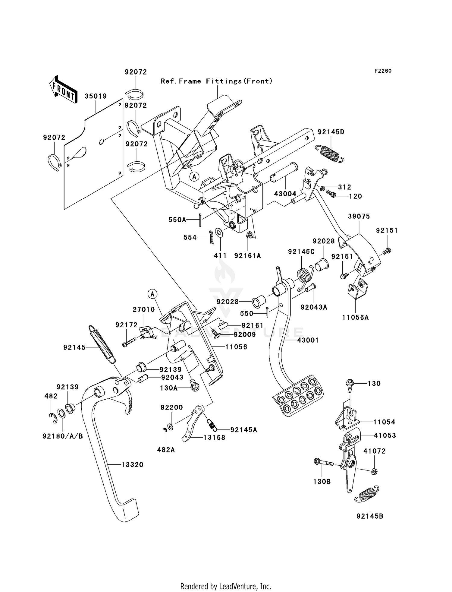 BRAKE PEDAL/THROTTLE LEVER