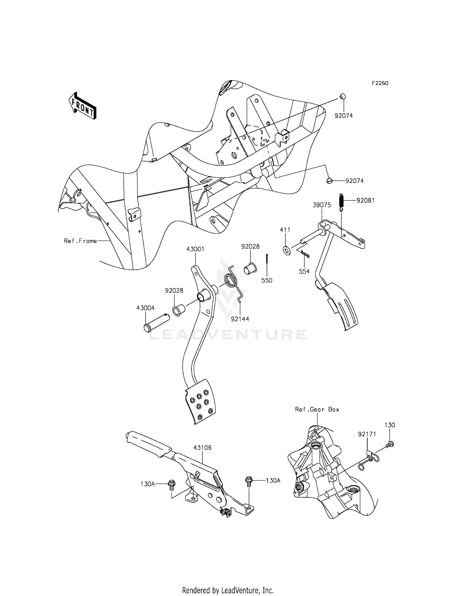 BRAKE PEDAL/THROTTLE LEVER