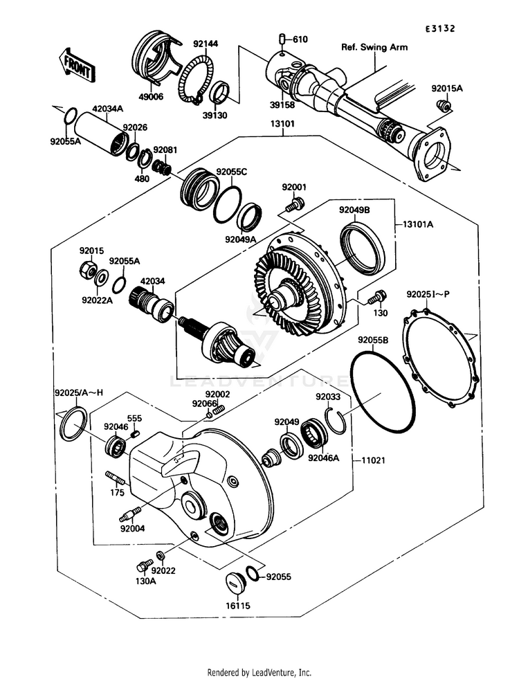 Drive Shaft/Final Gear Schematic