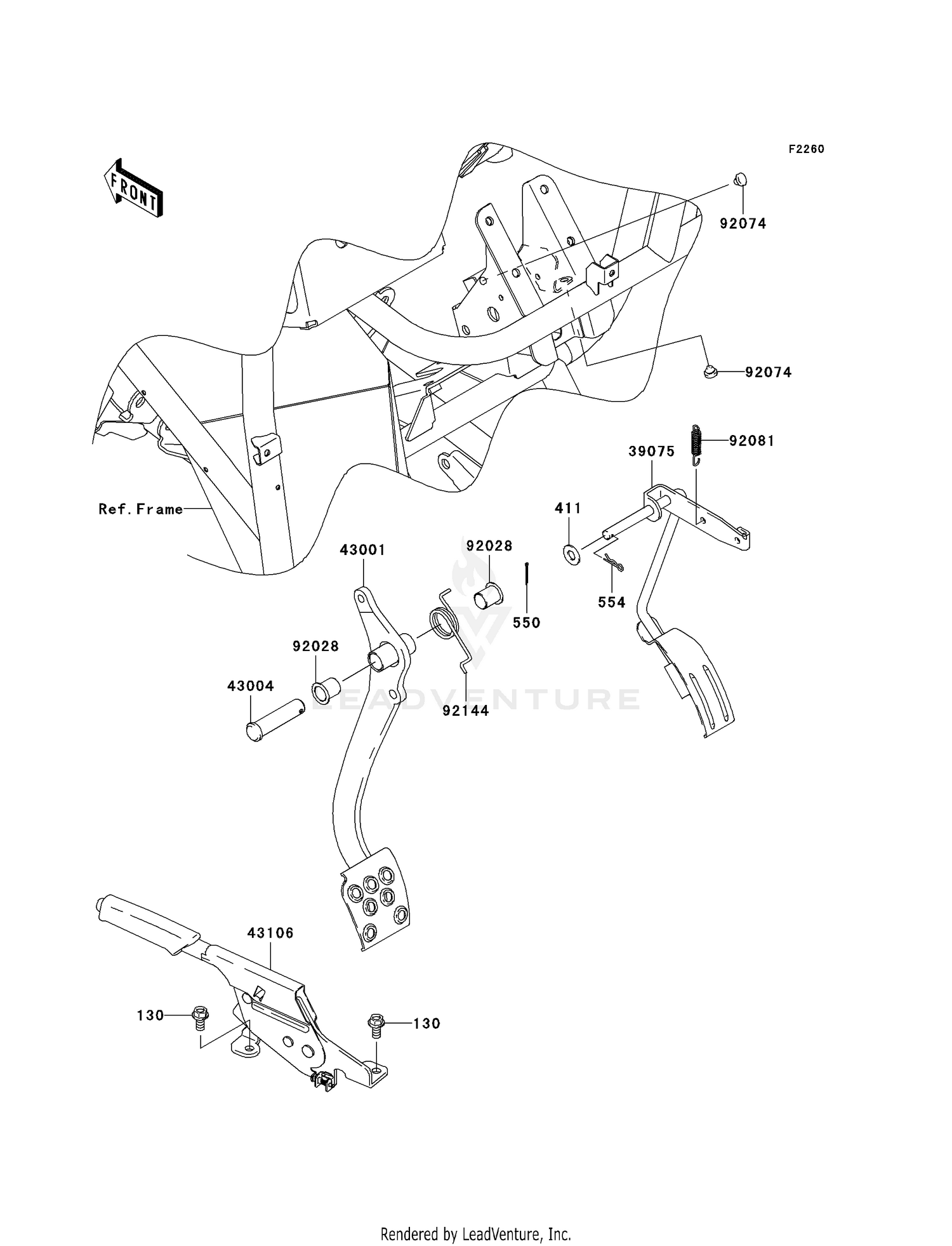 BRAKE PEDAL/THROTTLE LEVER