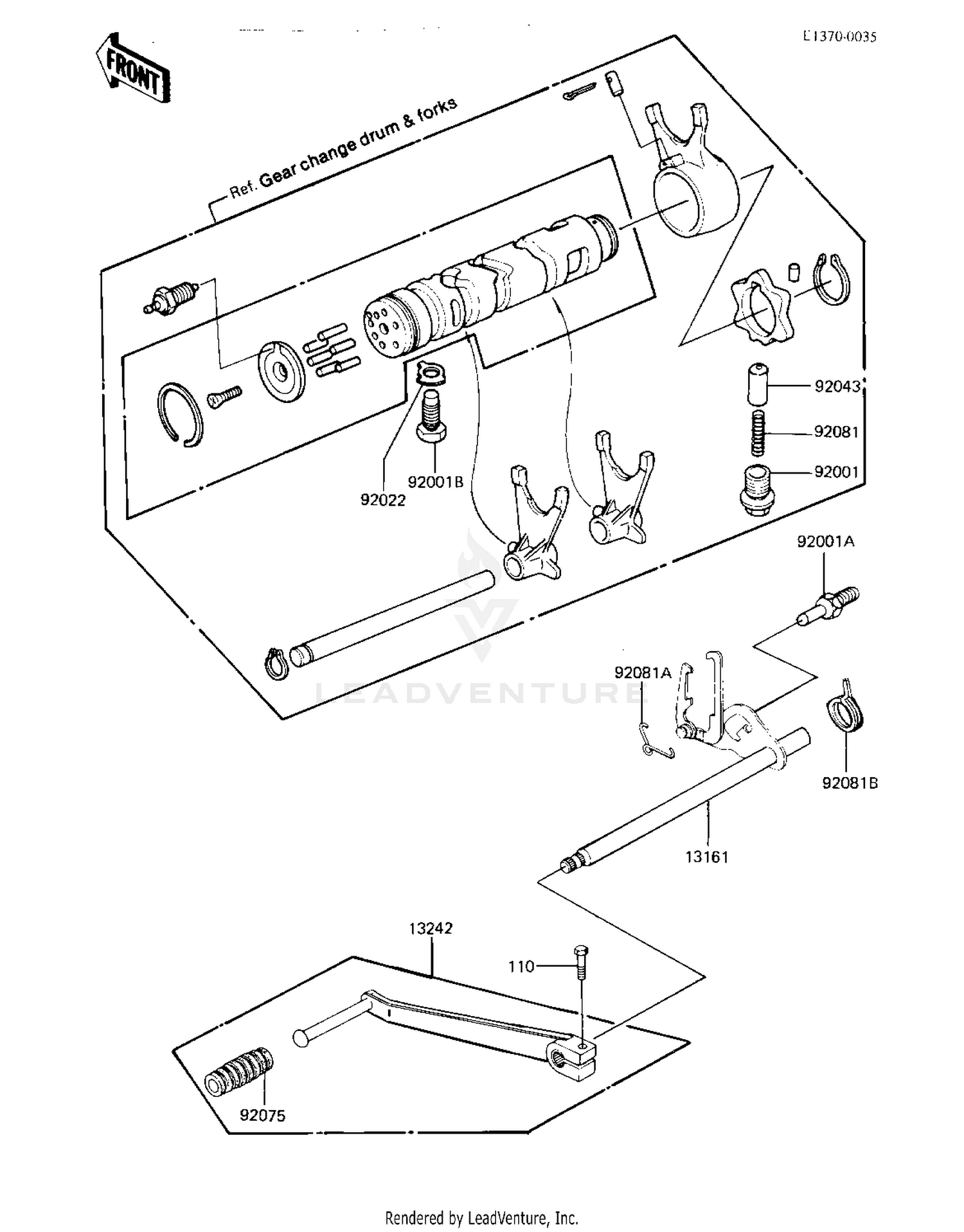 GEAR CHANGE MECHANISM ('82-'83 A3/A4)