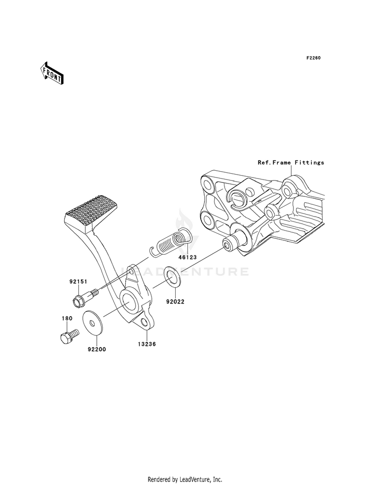 Brake Pedal/Torque Link Schematic