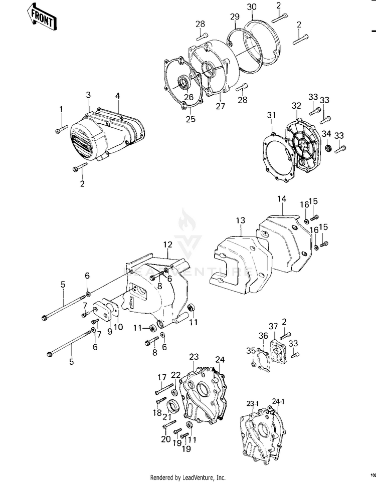 Engine Covers ('79-'81 C2/C3/C4) Schematic