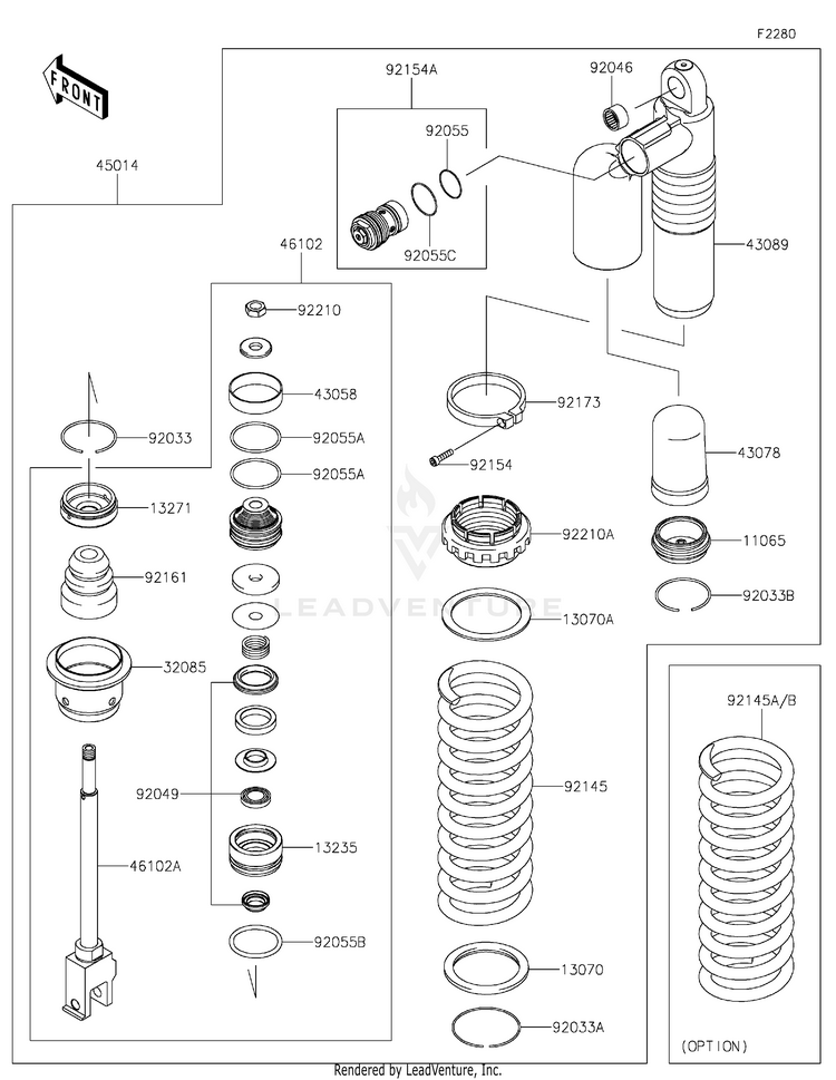 Shock Absorber(S) KX450MRFAN KX450 50th Anniversary Edition (2024) Schematic