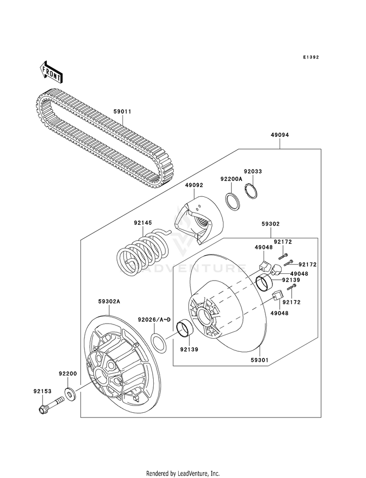 Driven Converter/Drive Belt Schematic
