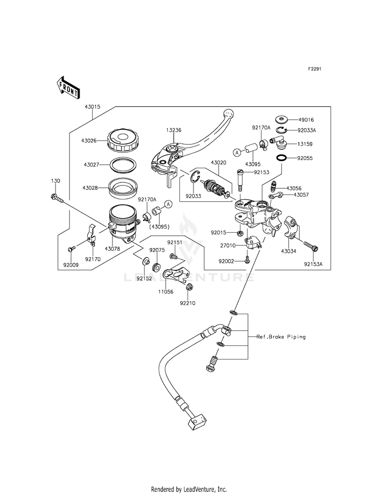 Front Master Cylinder Schematic