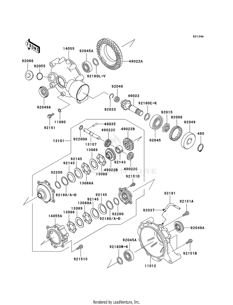 Drive Shaft (Differential) Schematic