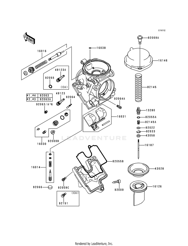 Carburetor Parts Schematic