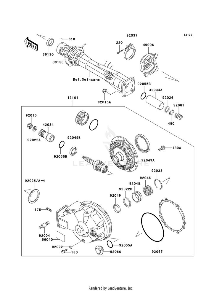 Drive Shaft/Final Gear Schematic
