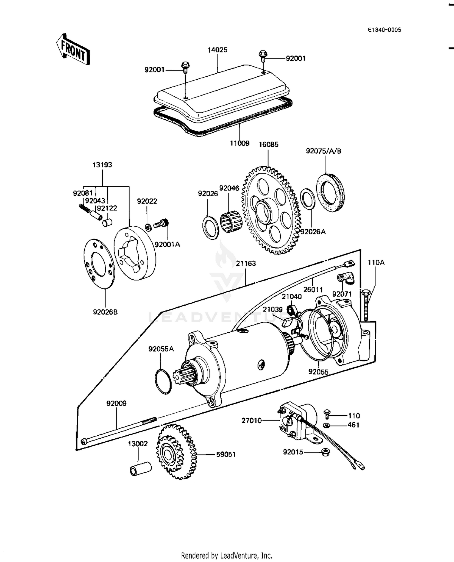 STARTER MOTOR/STARTER CLUTCH (KZ1100-A1)