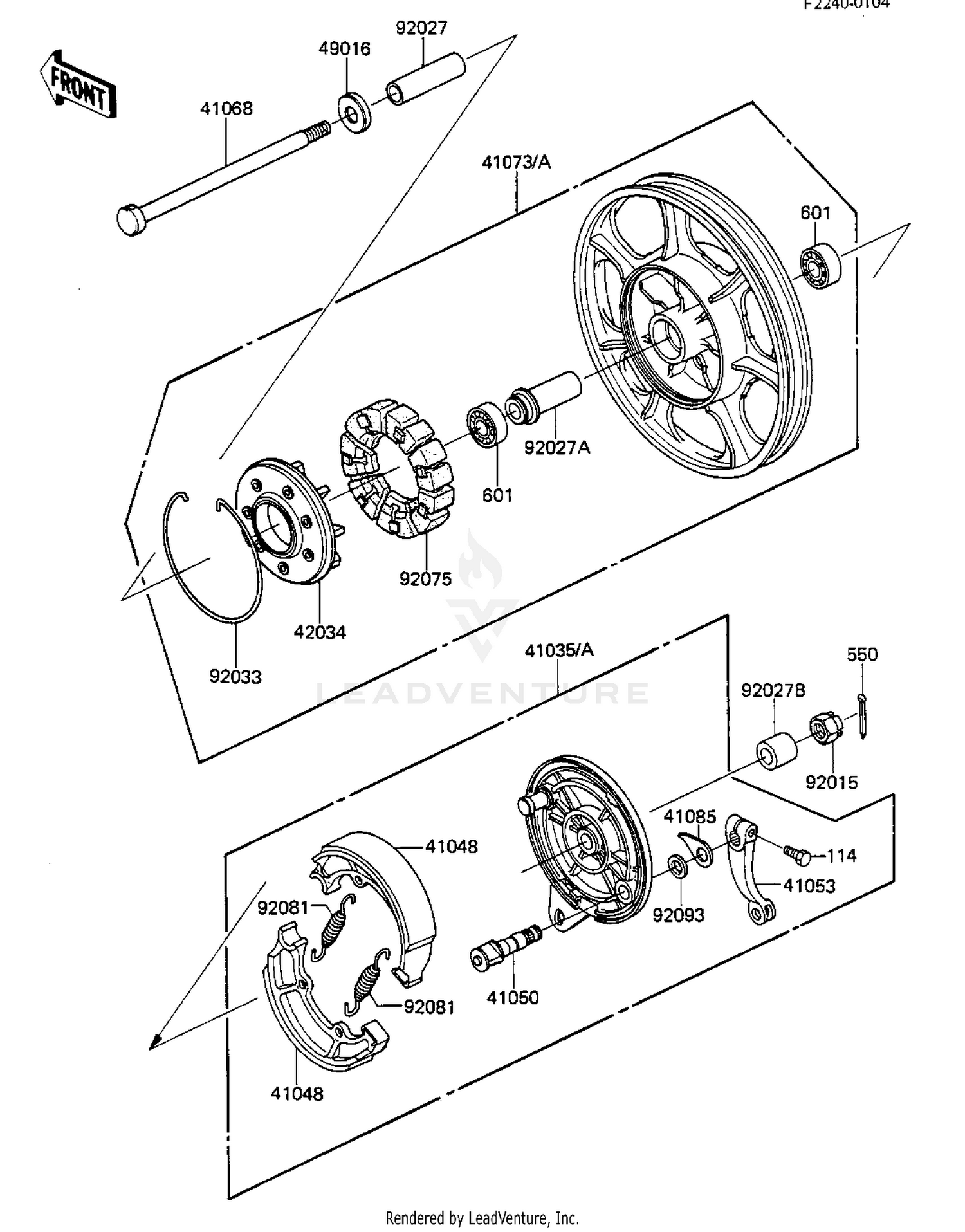 REAR WHEEL/HUB/BRAKE