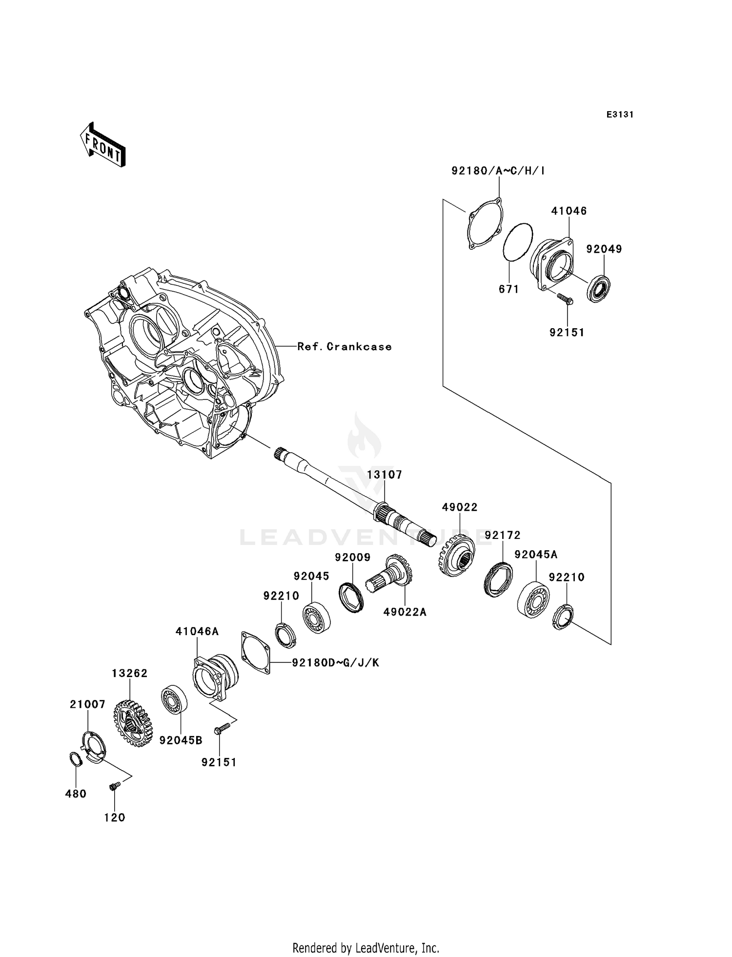 FRONT BEVEL GEAR