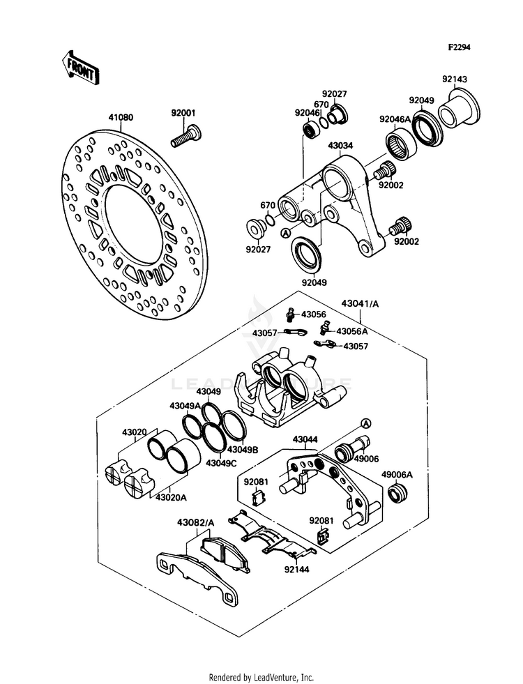 Rear Caliper Schematic