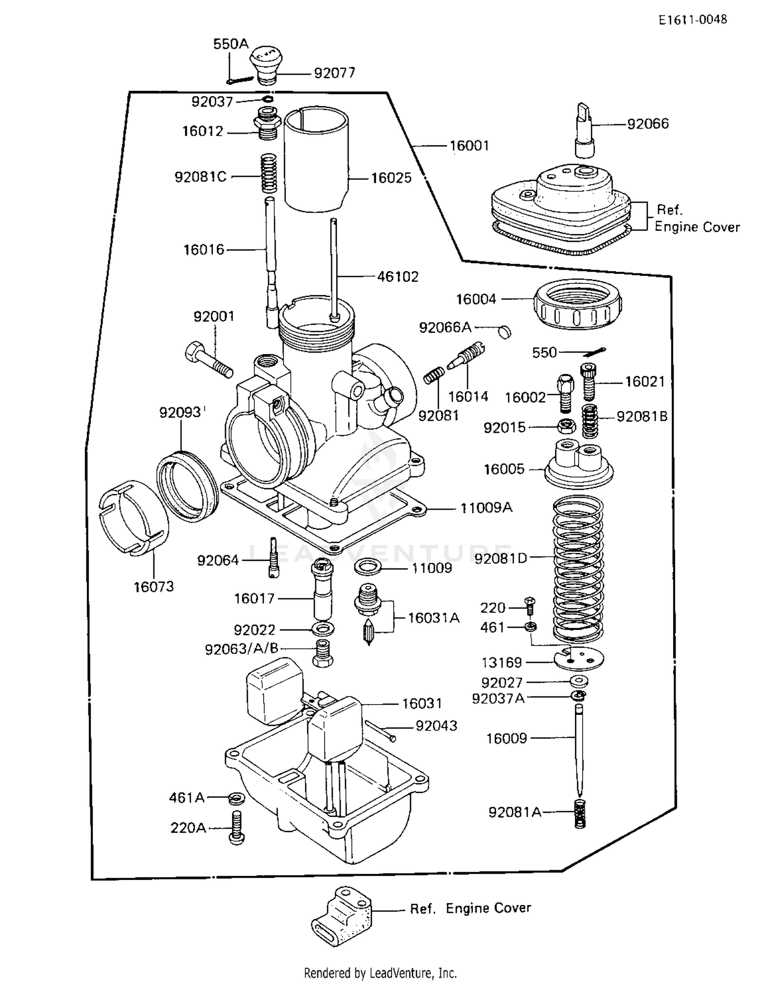 CARBURETOR (KE100-B1/B2/B3/B4)