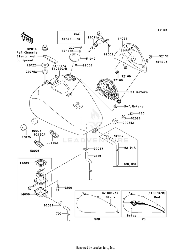 Fuel Tank (Vn1500-L4) Schematic