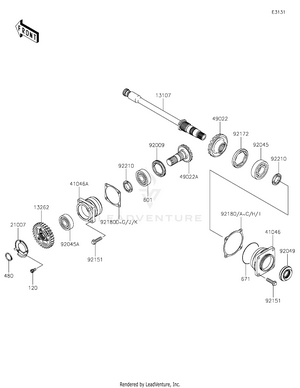 Front Bevel Gear Schematic