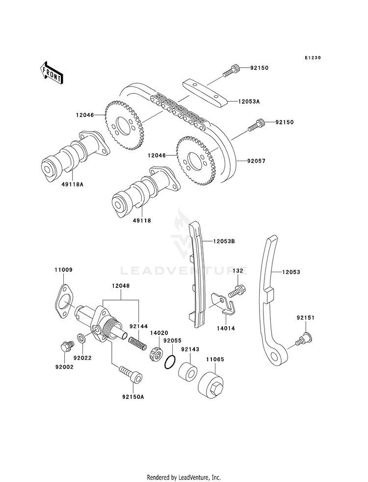 Camshaft(S)/Tensioner Schematic