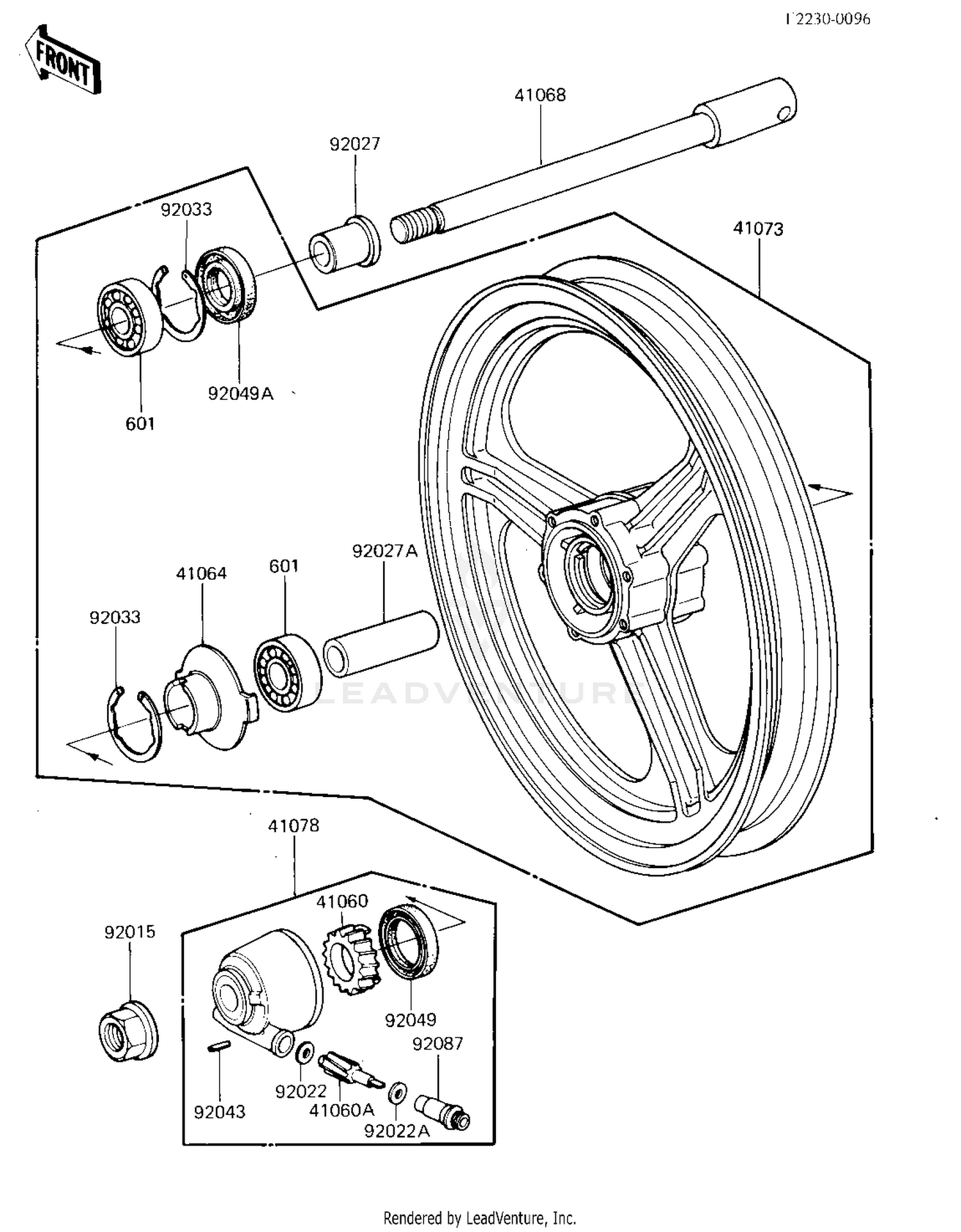 FRONT WHEEL/HUB