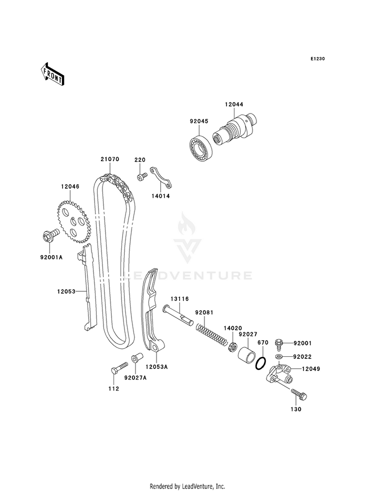 Camshaft(S)/Tensioner Schematic