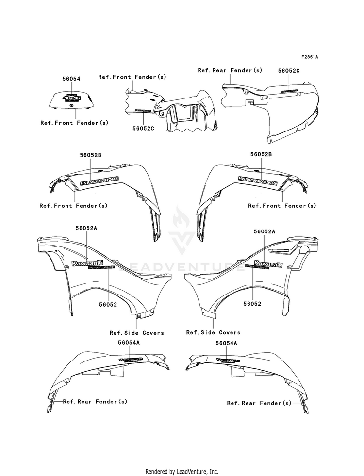 Decals (C.H.Max-1)(E8fa/E9fa) KVF750E8FA Brute Force 750 4x4i NRA Outdoors (2008) Schematic