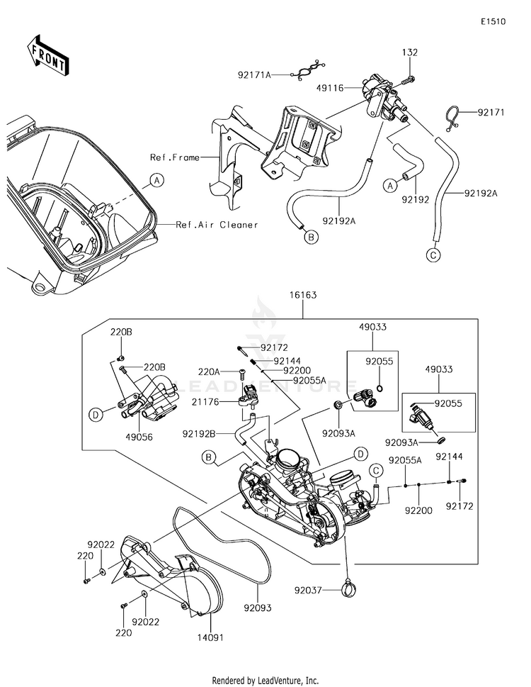 Throttle KVF750HGF Brute Force 750 4x4i EPS Camo (2016) Schematic