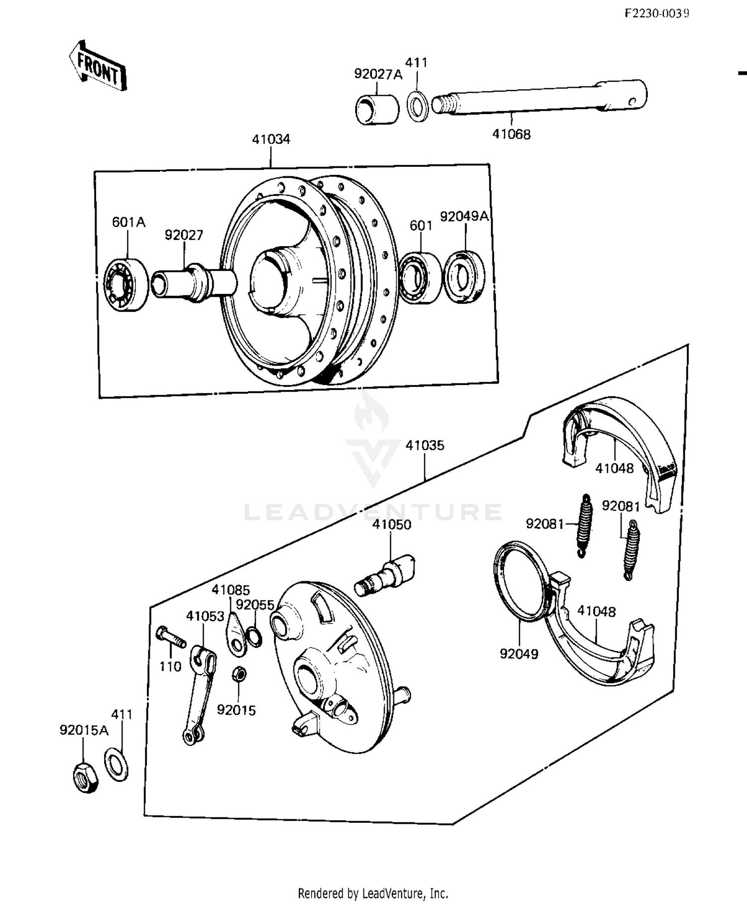 FRONT HUB/BRAKE