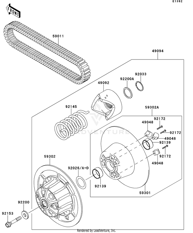 Driven Converter/Drive Belt Schematic