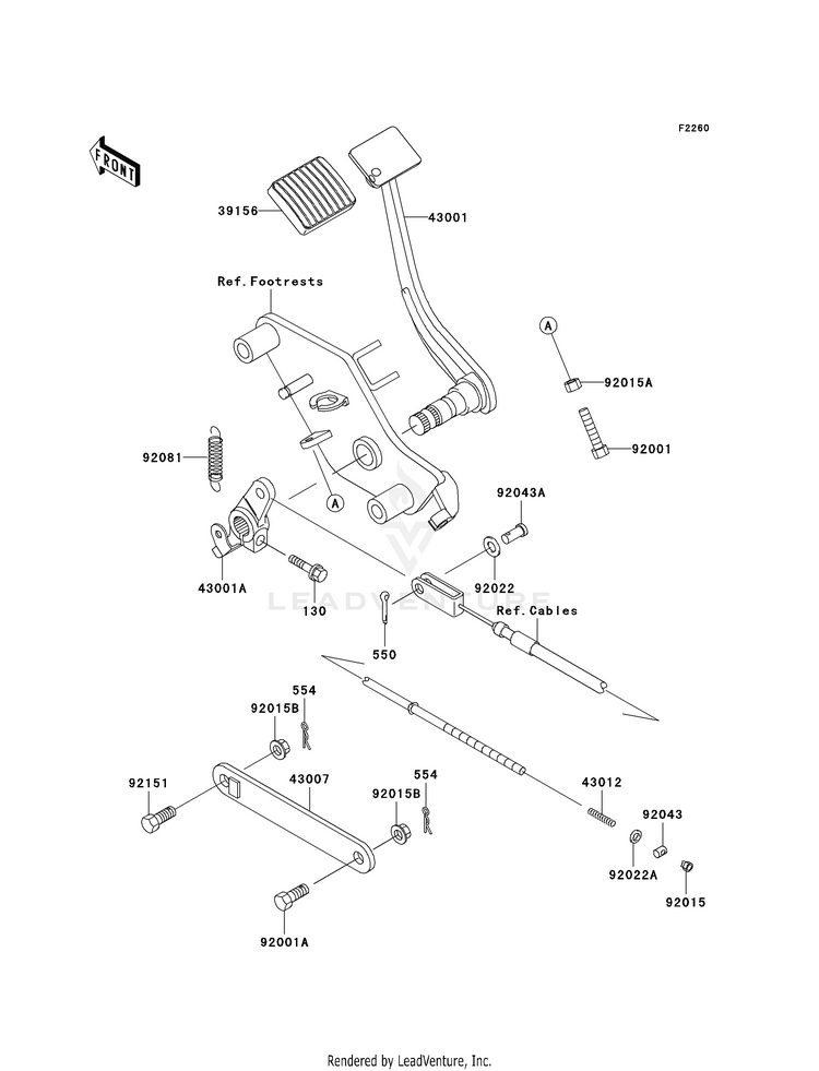Brake Pedal/Torque Link Schematic