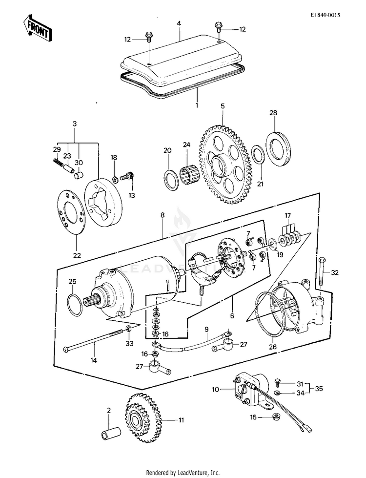 Starter Motor/Starter Clutch Schematic
