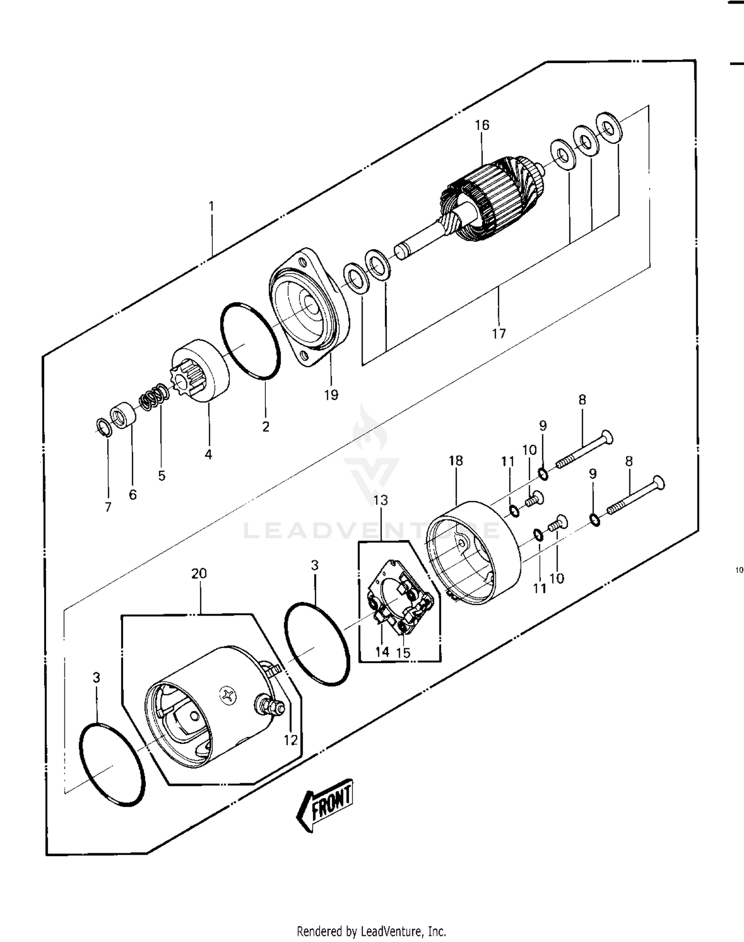 STARTER MOTOR ('82-'83 JS440-A6/A7)