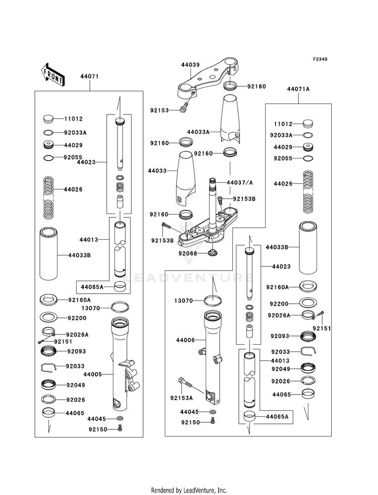 Front Fork (-Jkavn2d1 7a010827) Schematic