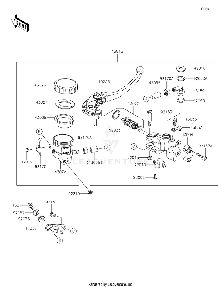 Front Master Cylinder Schematic