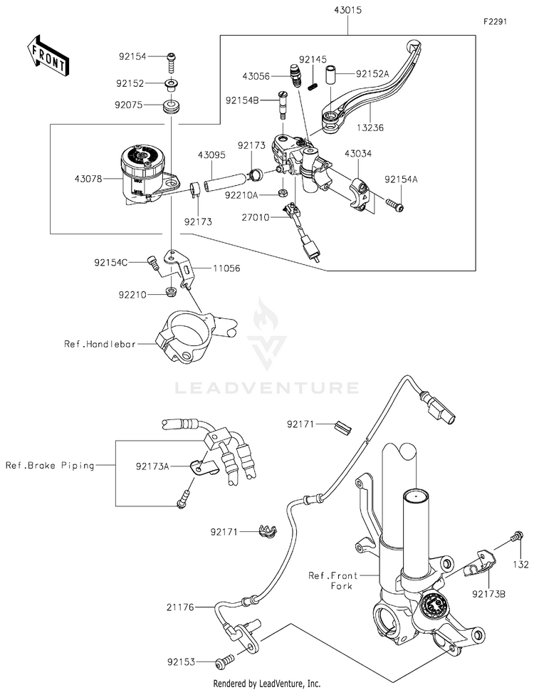 Front Master Cylinder Schematic