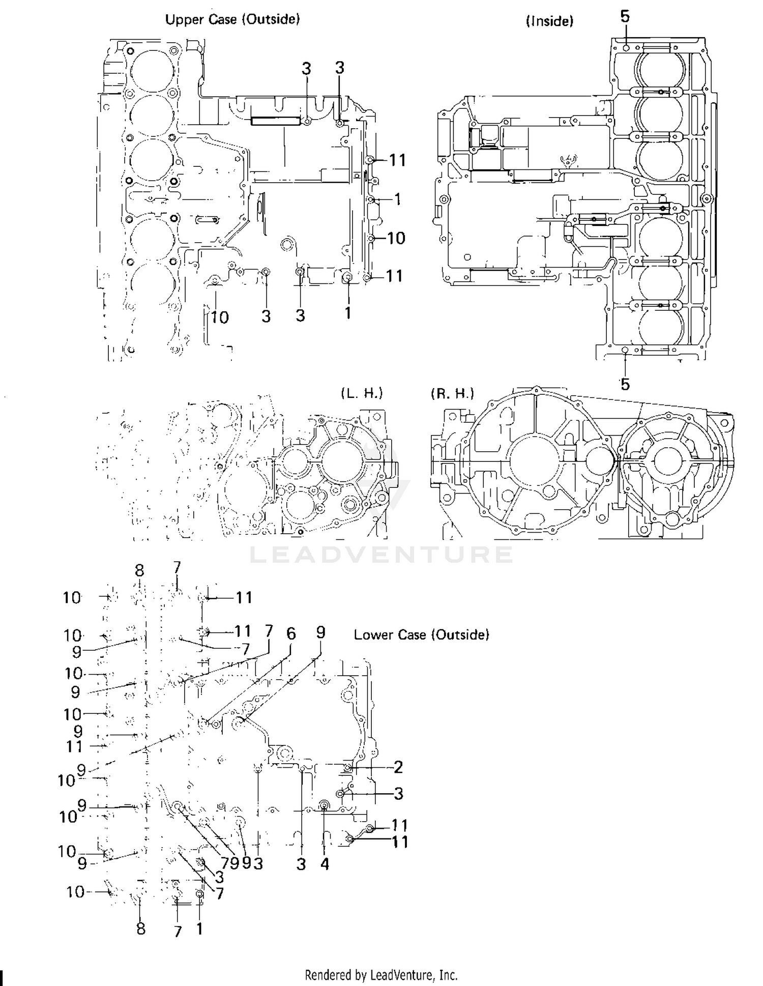 CRANKCASE BOLT & STUD PATTERN
