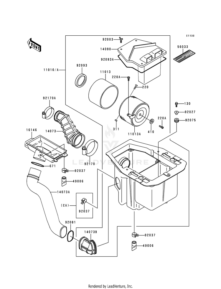 Air Cleaner (Klf400-B4/B5/B6) Schematic
