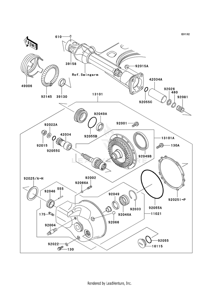 Drive Shaft/Final Gear Schematic
