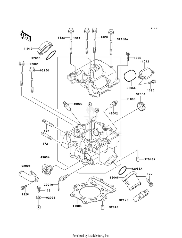 Cylinder Head (-Vf400ae515522) Schematic