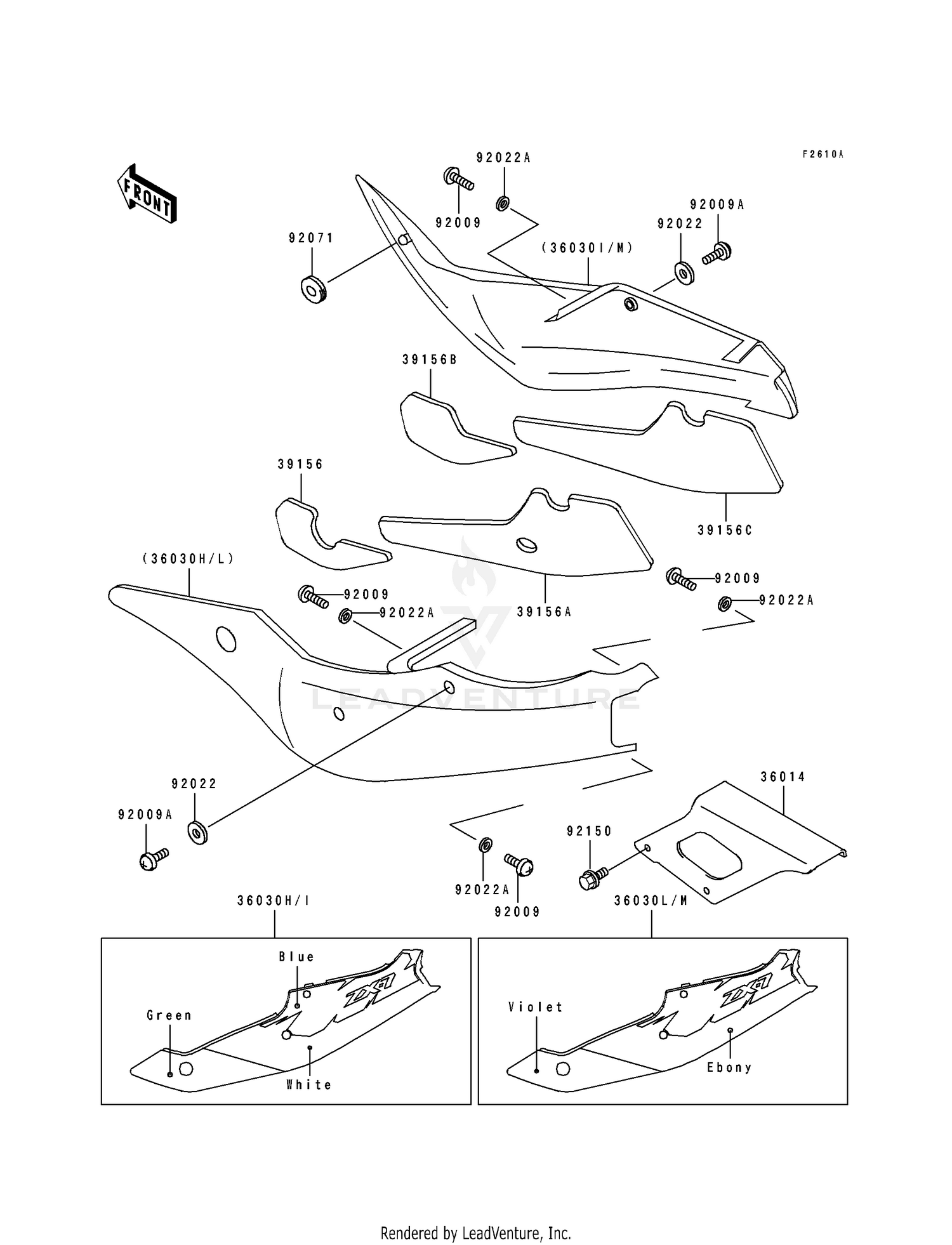 SIDE COVERS/CHAIN COVER (ZX750-L2)