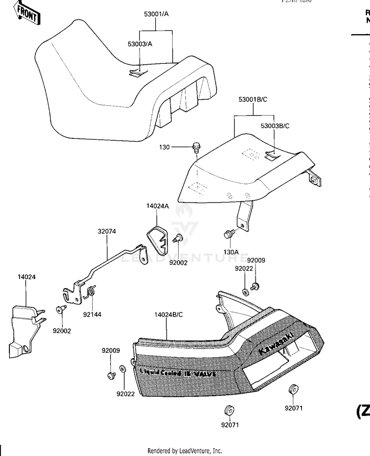 Seat/Seat Cover (Zx600-A1) Schematic