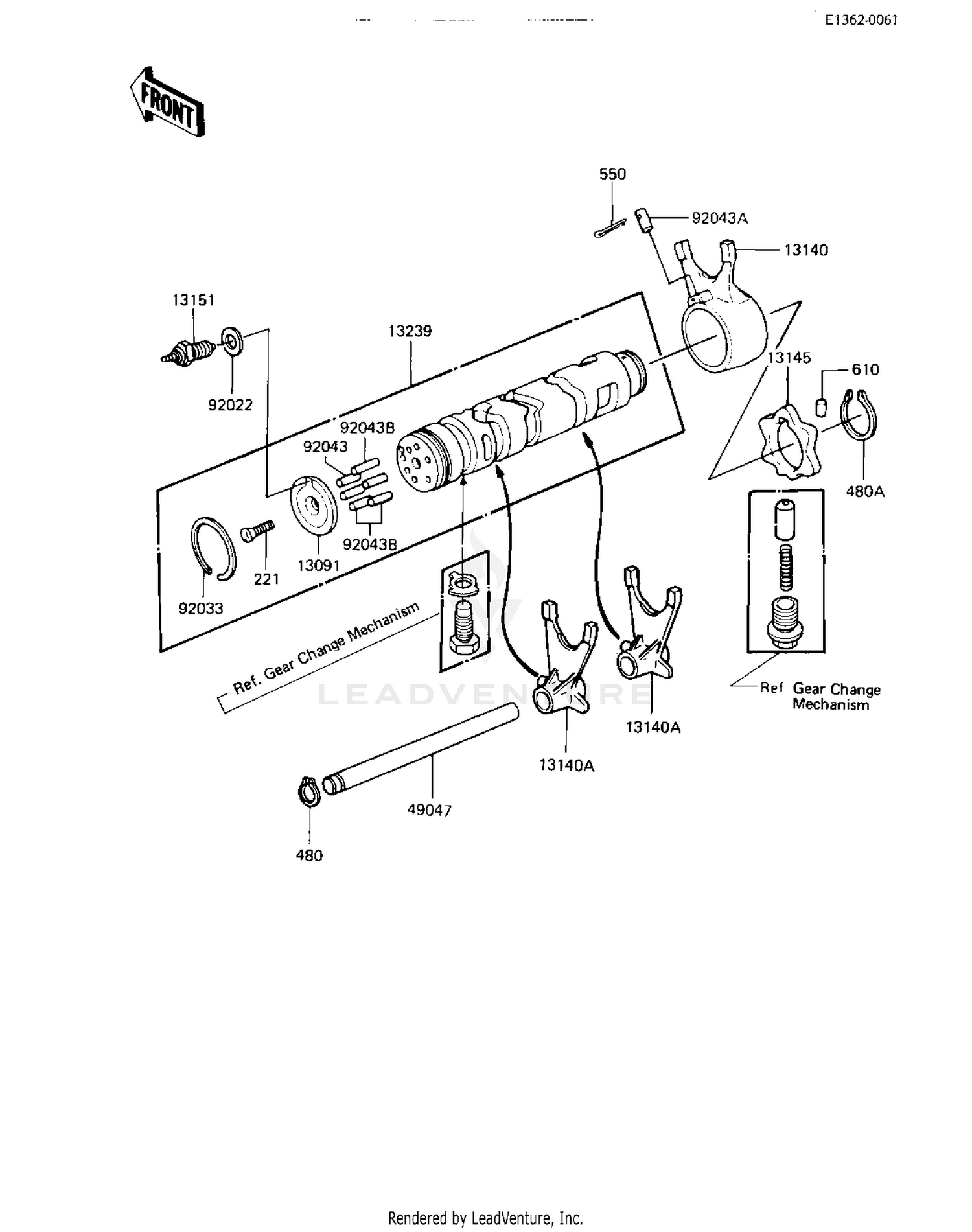 GEAR CHANGE DRUM & FORKS