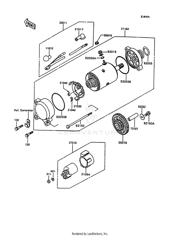 Starter Motor (Zg1200-B7/B8/B9) Schematic