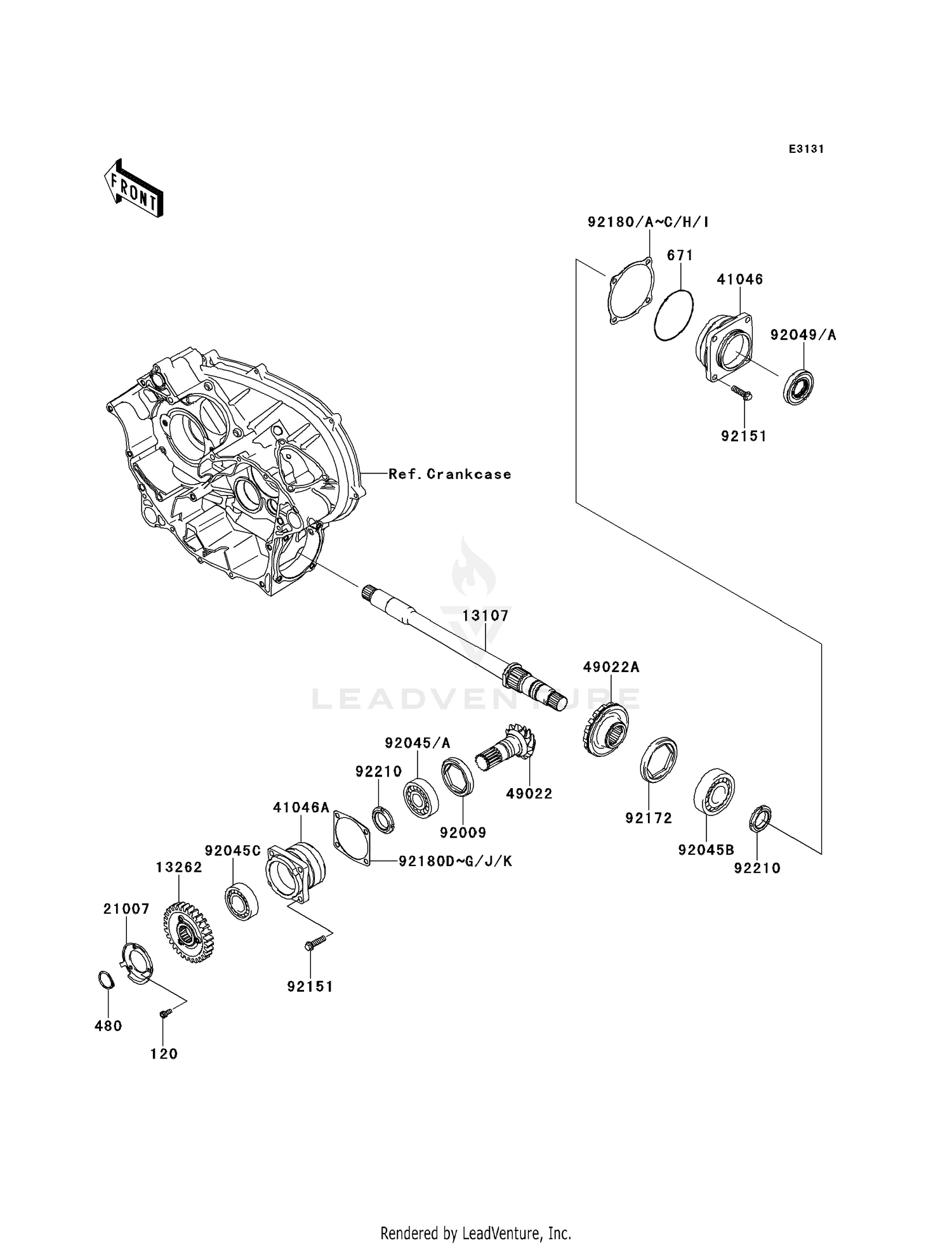 FRONT BEVEL GEAR