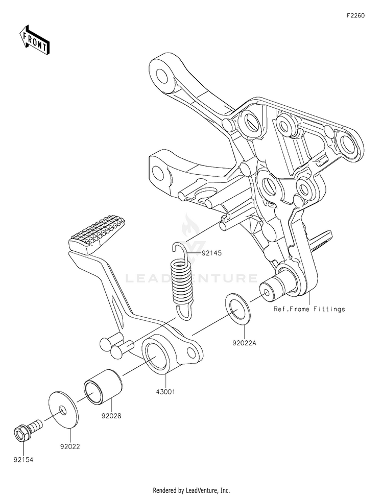 Brake Pedal/Torque Link Schematic