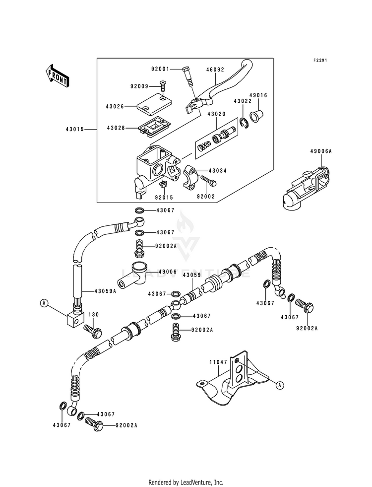 Front Master Cylinder Schematic