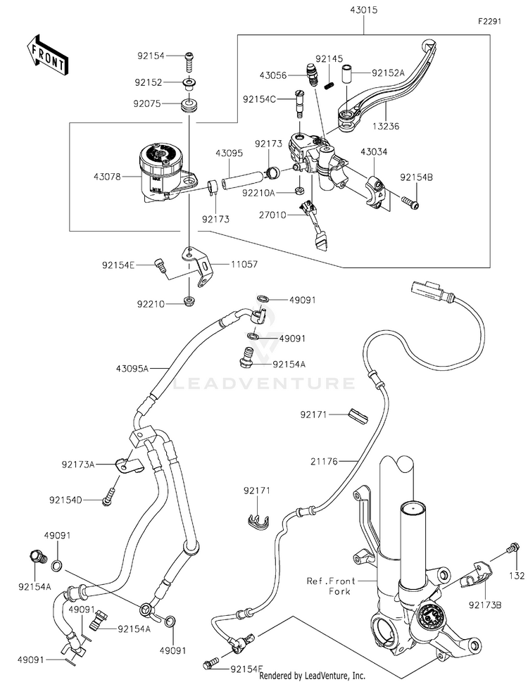 Front Master Cylinder Schematic