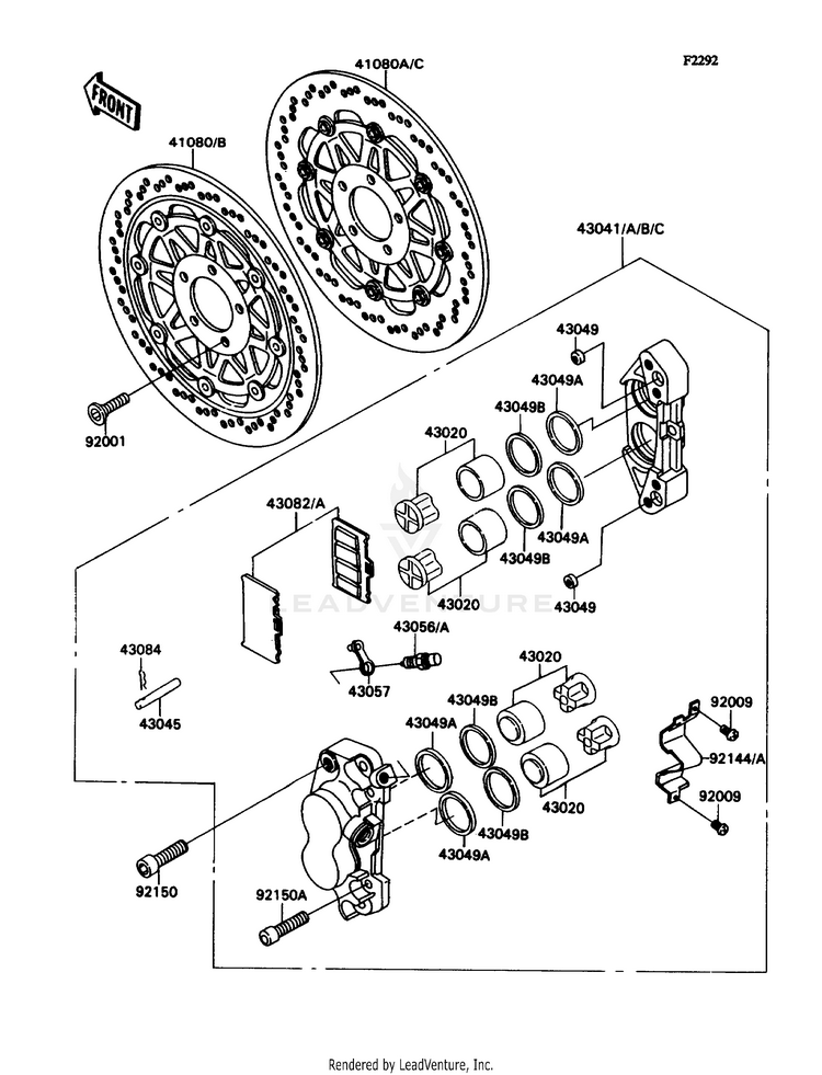 Front Caliper Schematic