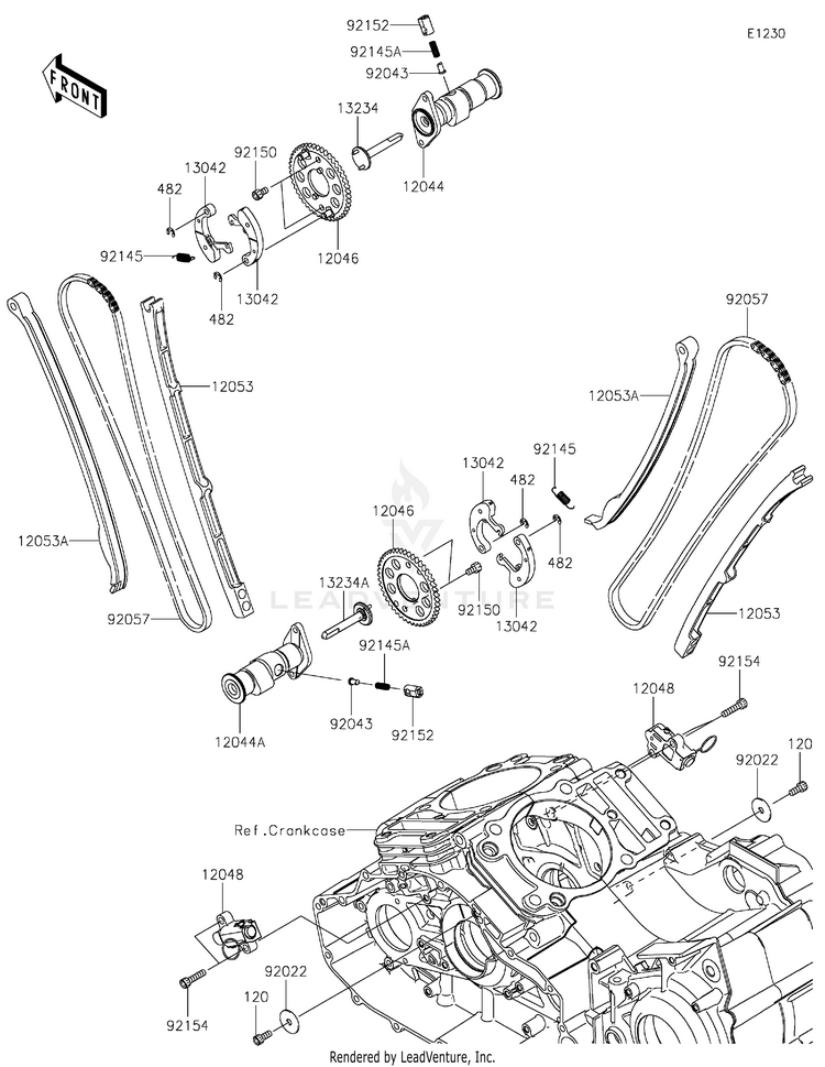 Camshaft(S)/Tensioner Schematic