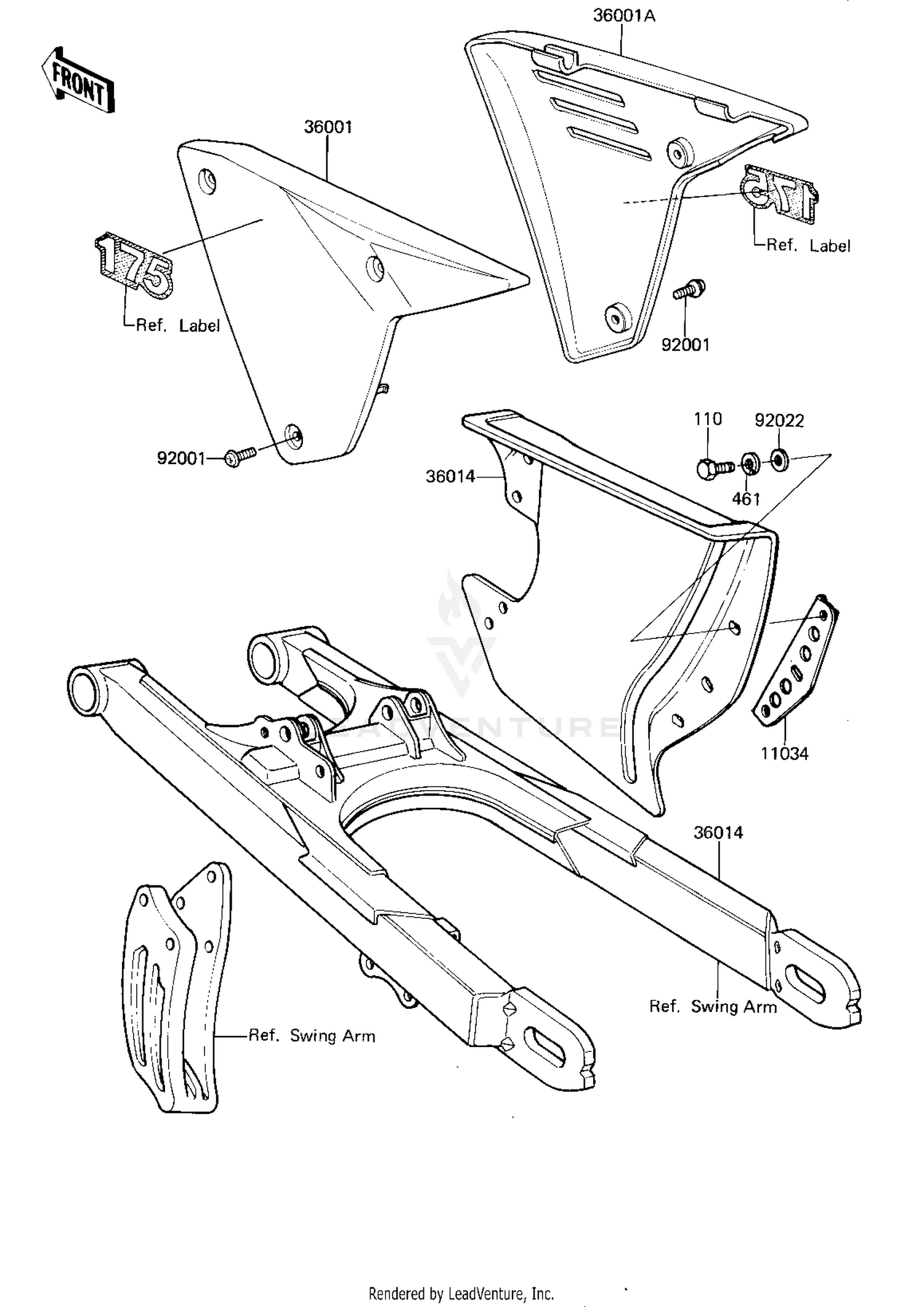 SIDE COVERS/CHAIN COVER ('81-'82 A2/A3)