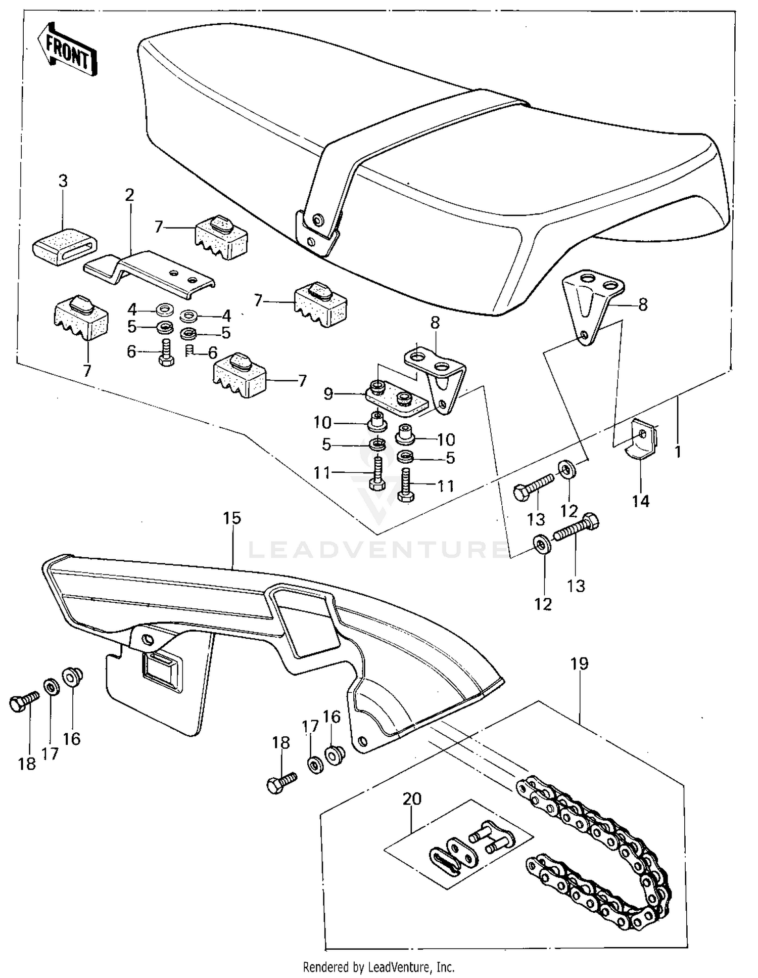 SEAT/CHAIN COVER/CHAIN