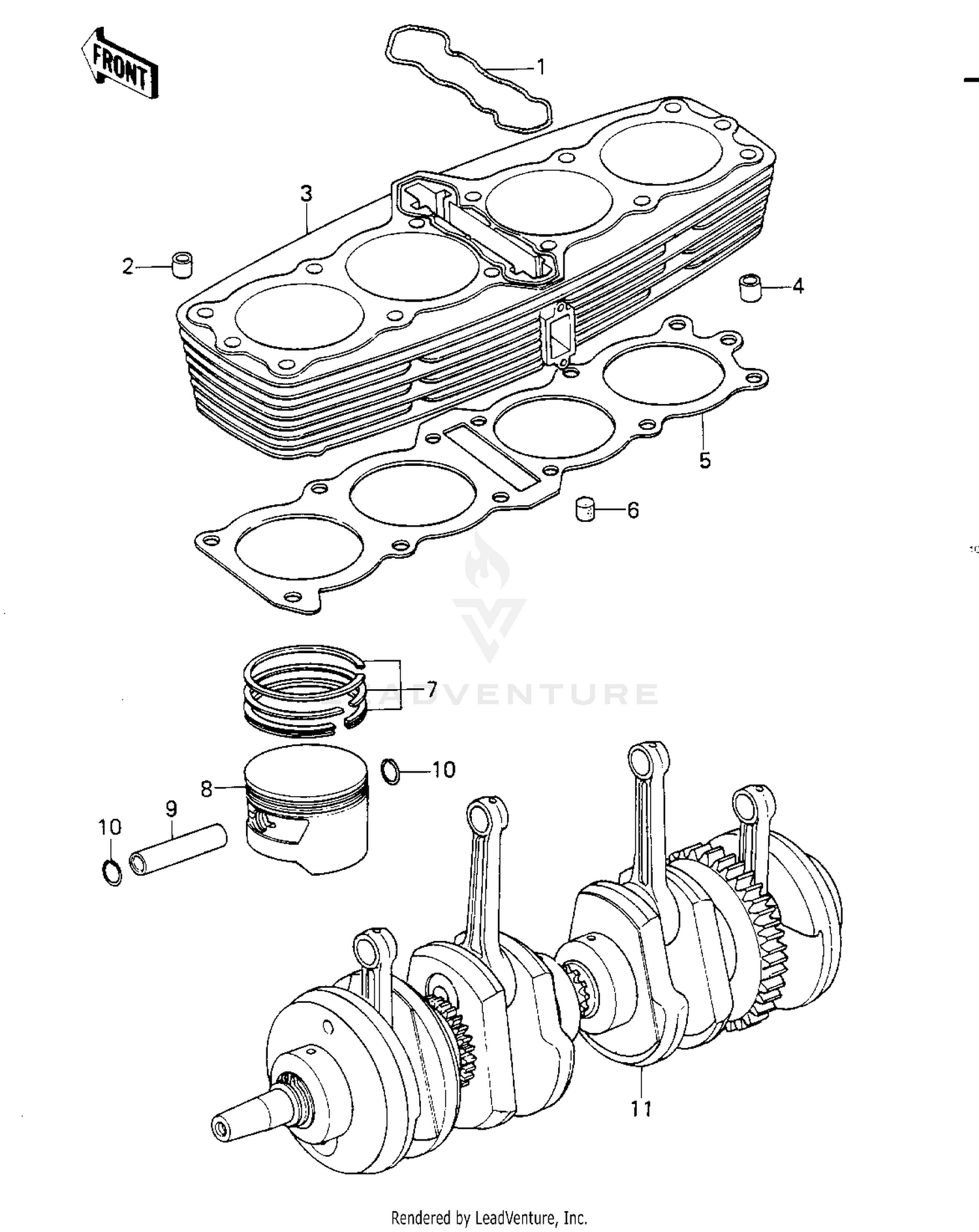 CYLINDER/PISTONS/CRANKSHAFT